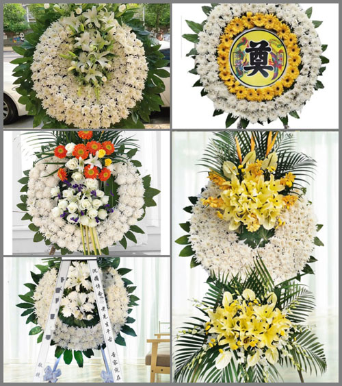 浙江省宁波慈溪市龙山镇黄杨岙村花圈速递